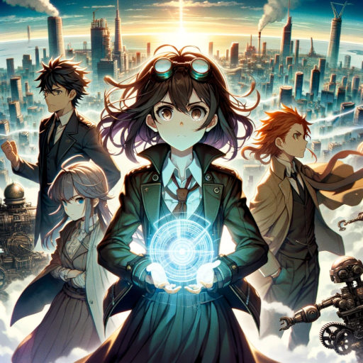 anime-style graphic capturing Akane and her allies standing victorious against the backdrop of a liberated Neo-Kyushu, embodying the dawn of a new era of sustainability and freedom